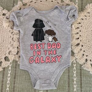 18M Star Wars Grey Bodysuit with Pink Graphic